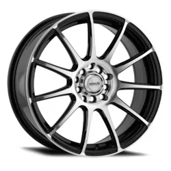 MAXXIM 44B CHAMP 17X7 MACHINED FACE W/GLOSS BLACK